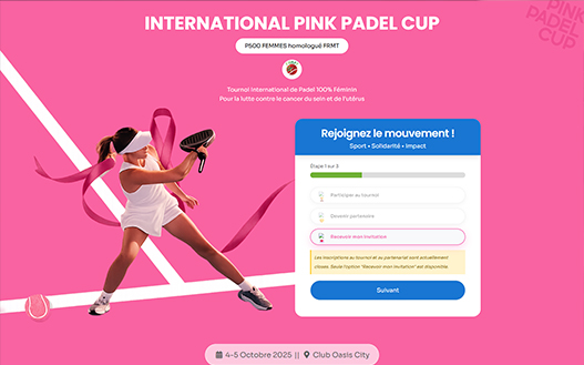 Projet Pink Padel Cup